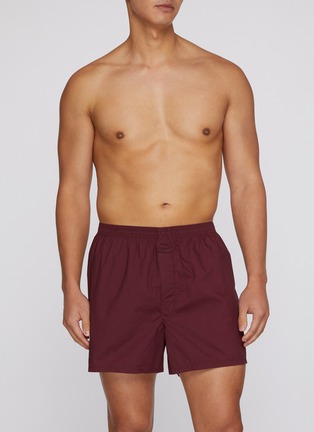 Detail View - Click To Enlarge - SKIMS - Cotton Poplin Boxer — Set Of 3