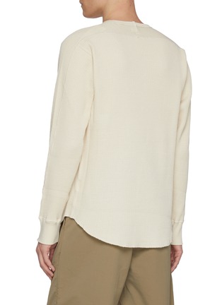 Back View - Click To Enlarge - NANAMICA - Thermal Waffle Cotton Blend Sweatshirt