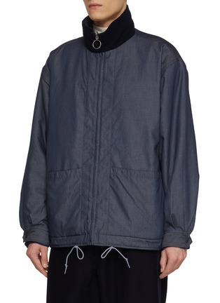 Detail View - Click To Enlarge - NANAMICA - Reversible Fleece Twill Dock Jacket