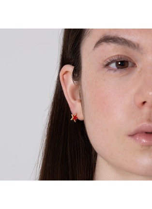 Detail View - Click To Enlarge - BIJOU DE M - Reversible Star 18K Gold Diamond Single Stud Earring