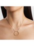 Detail View - Click To Enlarge - BIJOU DE M - Circle 18K White Gold Diamond Necklace