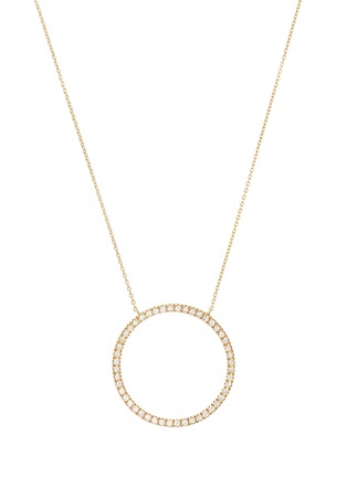 Main View - Click To Enlarge - BIJOU DE M - Circle 18K White Gold Diamond Necklace