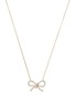 BIJOU DE M Bow 18K White Diamond Necklace
