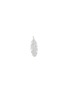 BIJOU DE M Feather 18K White Diamond Single Drop Earring