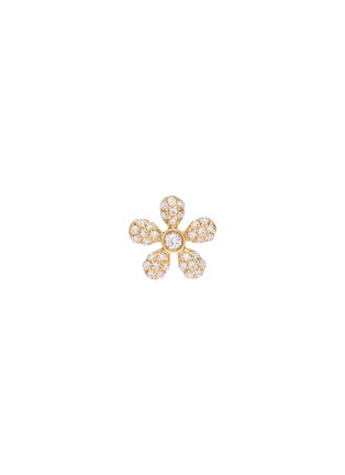 Main View - Click To Enlarge - BIJOU DE M - Petit Flower 18K Gold Diamond Single Stud Earring