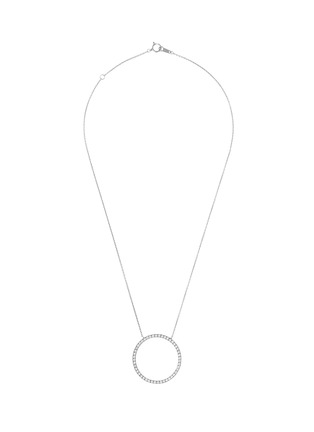 Detail View - Click To Enlarge - BIJOU DE M - Circle 18K White Gold Diamond Necklace