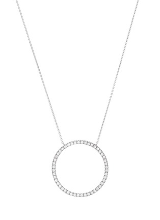 Main View - Click To Enlarge - BIJOU DE M - Circle 18K White Gold Diamond Necklace