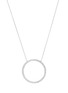 BIJOU DE M Circle 18K White Gold Diamond Necklace