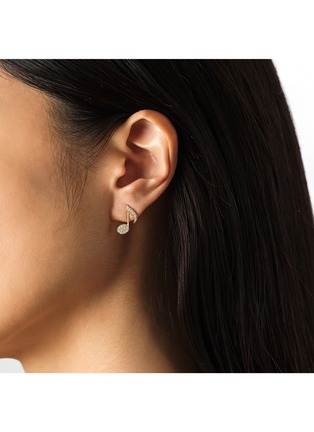 Detail View - Click To Enlarge - BIJOU DE M - Music Note 18K Gold Diamond Single Stud Earring