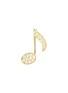 BIJOU DE M Music Note 18K Gold Diamond Single Stud Earring