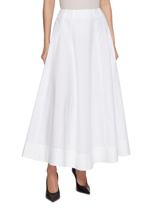 Main View - Click To Enlarge - ARMARIUM - Fiamma Long Flared Cotton Poplin Skirt