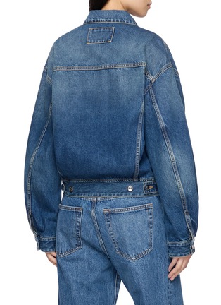 Back View - Click To Enlarge - ARMARIUM - Vanni Dark Wash Denim Trucker Jacket