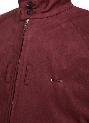  - BONBOM - Raglan Faux Suede Herrington Jacket