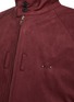  - BONBOM - Raglan Faux Suede Herrington Jacket