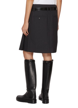 Back View - Click To Enlarge - BONBOM - Belt Insert Pleated Skirt