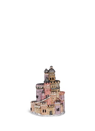 Main View - Click To Enlarge - JUDITH LEIBER - 'Castle' crystal pavé minaudière
