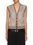Main View - Click To Enlarge - BONBOM - Argyle Button Up Knit Vest
