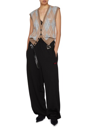 Figure View - Click To Enlarge - BONBOM - Argyle Button Up Knit Vest