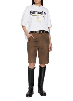 Figure View - Click To Enlarge - BONBOM - Souvenir Crest Logo Cotton Jersey T-Shirt