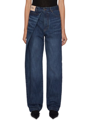 Main View - Click To Enlarge - BONBOM - Tucked Dark Wash Jeans