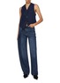Figure View - Click To Enlarge - BONBOM - Tucked Dark Wash Jeans