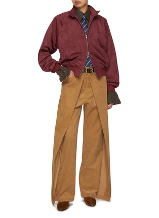 Figure View - Click To Enlarge - BONBOM - Metal Logo Tie Crop Shirt