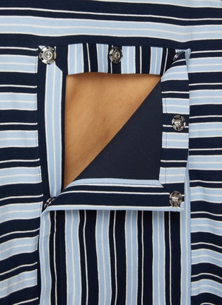  - BONBOM - Detachable Back Frame Stripe T-Shirt