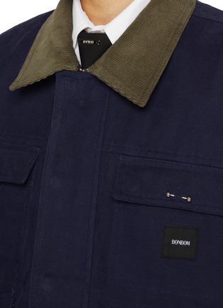  - BONBOM - Corduroy Collar Oxford Jacket