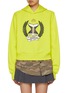 Main View - Click To Enlarge - BONBOM - School Badge Print Camo Hem Hoodie