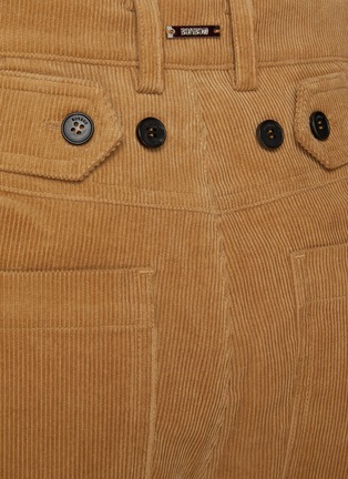  - BONBOM - Rolled Tuck Belted Corduroy Pants