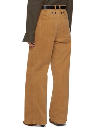 Back View - Click To Enlarge - BONBOM - Rolled Tuck Belted Corduroy Pants