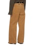Back View - Click To Enlarge - BONBOM - Rolled Tuck Belted Corduroy Pants