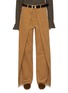 Main View - Click To Enlarge - BONBOM - Rolled Tuck Belted Corduroy Pants