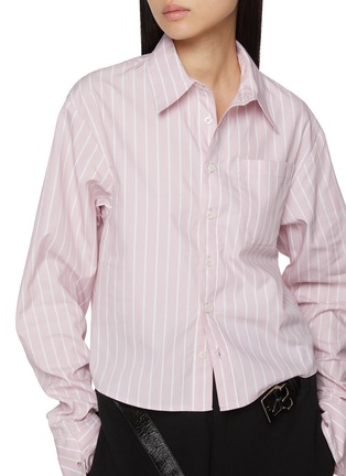  - BONBOM - Italian Cuff Cropped Cotton Shirt