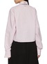 Back View - Click To Enlarge - BONBOM - Italian Cuff Cropped Cotton Shirt
