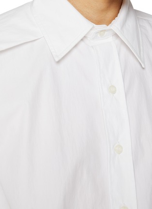 Detail View - Click To Enlarge - BONBOM - Harness Tie Asymmetrical Tuck Shirt