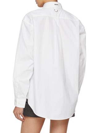 Back View - Click To Enlarge - BONBOM - Harness Tie Asymmetrical Tuck Shirt
