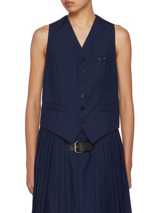Main View - Click To Enlarge - BONBOM - Pin Detail Tailored Vest