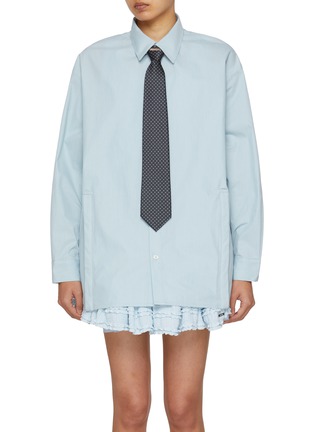 Main View - Click To Enlarge - BONBOM - Metal Logo Tie Shirt