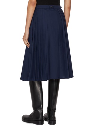Back View - Click To Enlarge - BONBOM - Y-Line Buckle Insert Pleated Skirt