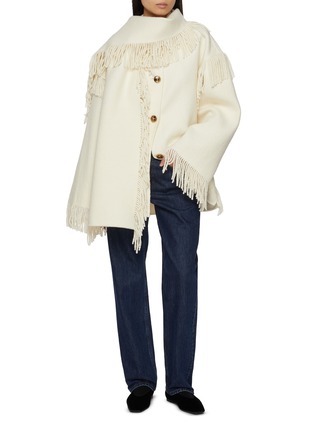 Figure View - Click To Enlarge - TOTEME - Fringed Scarf Jacket