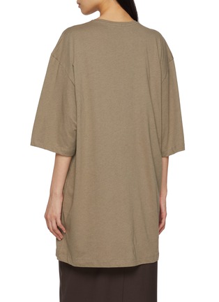 Back View - Click To Enlarge - TOTEME - Relaxed T-Shirt Cotton Cashmere Dress