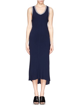 Main View - Click To Enlarge - SANDRO - 'Rosette' crepe maxi dress