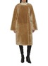 Main View - Click To Enlarge - TOTEME - Collarless Shearling Coat