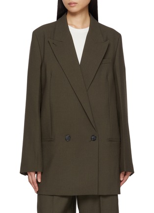 Main View - Click To Enlarge - TOTEME - Elongated Double Breasted Blazer