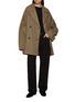 Figure View - Click To Enlarge - TOTEME - Oversized Herringbone Cotton Jacket