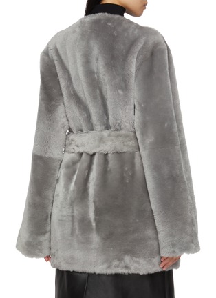 Back View - Click To Enlarge - TOTEME - Belted Shearling Jacket