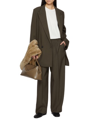 Figure View - Click To Enlarge - TOTEME - Wide Leg Tailored Pants