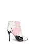 Main View - Click To Enlarge - ALEXANDER MCQUEEN - Lotus flower appliqué leather peep toe boots