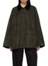 Main View - Click To Enlarge - TOTEME - Corduroy Collar Elbow Patch Cotton Country Jacket